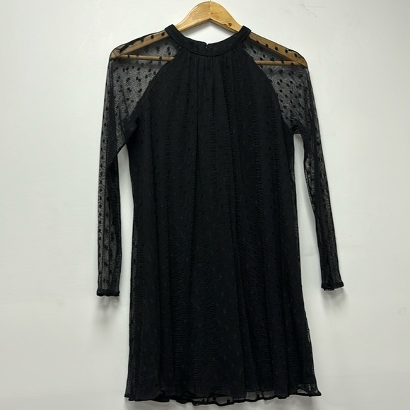 ZARA trafaluc collection ruffled dress in lace fabric with transparent sleeves - Picture 1 of 13